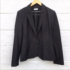 Calvin Klein Women's One Button Blazer Jacket Size 8